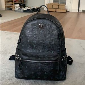MCM BLACK LEATHER BACKPACK